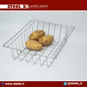 تصویر سبد سیب زمینی پیاز داخل کابینت Steel-X 