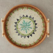 تصویر سینی ADELAIDE SEDEFLI RATTAN TRAY BROWN انگلیش هوم English Home 