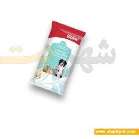 تصویر دستمال مرطوب حیوانات خانگی بایولاین پاکتی Bioline Universal Cosmetic Wipes