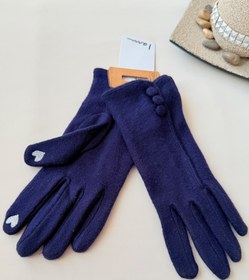 تصویر دستکش زنانه - سورمه ای 