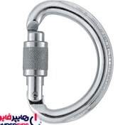 تصویر کارابین پیچ نیم دایره پتزل مدل OMNI Petzel OMNI model half-circle screw carabiner