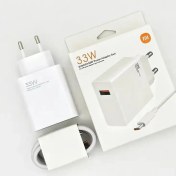 تصویر شارژر و کابل اصلی شیائومی ۳۳ وات 