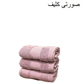 تصویر حوله استخری آذرریس تبریز مدل سافت کتان سایز 70x130 سانتی متر رنگ صورتی کثیف 