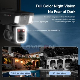 تصویر دوربین مداربسته سیم کارت خور با پنل خورشیدی LS VISION مدل MS3A 