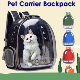 تصویر کوله حمل حیوانات خانگی مدل فضایی مناسب همه حیوانات سایز کوچک ا Breathable Pet Carrier bag Transparent Space Breathable Pet Carrier bag Transparent Space