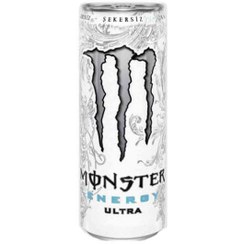 تصویر انرژی زا مانستر اولترا انرژی سفيد بدون شکر قوطی 500 ميل Monster مدل Energy Ultra Zero Sugar Monster Energy Drink Ultra Zero 500ml