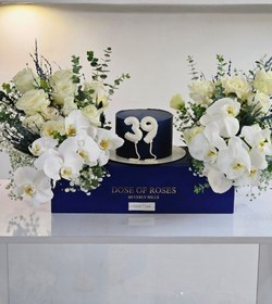 تصویر پکیج باکس گل و کیک vip 