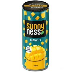 تصویر آبمیوه انبه سانی نس «Sunny Ness» با تیکه میوه حجم 240 گرم | نوشیدنی خنک و خوشمزه Mango Juice Sunny Ness With Fruit Pieces 240g | Convenient and Delicious