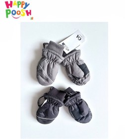 تصویر دستکش طوسی یک انگشتی 