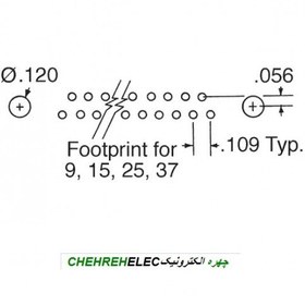 تصویر کانکتور DB9 مادگی مناسب برای پروتکل RS232 DB9 (RS 232) Female Connector