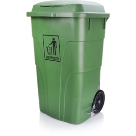 تصویر مخزن زباله ۱۲۰ لیتری دو درب گودبین 