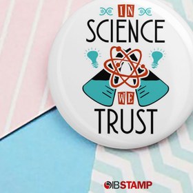 تصویر پیکسل علمی طرح In Science We Trust 