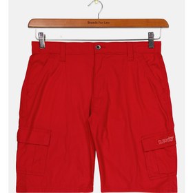 تصویر شلوارک جین کمر معمولی پسرانه، قرمز برند levi's Kids Boy Regular Fit Denim Cargo Short, Red