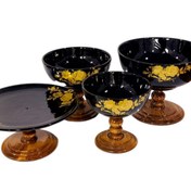 تصویر سرویس پذیرایی چوب و سرامیک 4 تیکه زرفام 