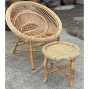 تصویر میز عسلی حصیری Wicker honey table