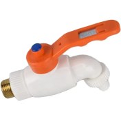 تصویر شیر آب حیاطی ترک سایز ۱/۲ بدنه پلیمری با رزوه برنجی 