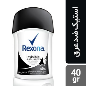 تصویر استیک ضد تعریق رکسونا مدل Invisible Black And White مقدار 40 گرم 
