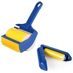 تصویر برس پاک‌کننده پرز دو تکه زرد/آبی برند generic 2-Piece Lint Remover Roller Brush Yellow/Blue