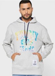 تصویر هودی چاپی تی‌جی‌ام برند Tommy Hilfiger Tjm Printed Hoodie