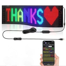 تصویر پنل منعطف (نمایشگر) LED برای خودرو Flexible LED Car Screen 