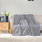 تصویر پتو رو مبلی کاراجاهوم Bety سرمه ای 210×170 سانتی 