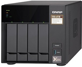تصویر QNAP TS-473-4G-US 4-Bay NAS / iSCSI IP-SAN ، AMD R سری چهار هسته ای 2.1 گیگاهرتز ، 4 گیگابایت رم ، 10G-آماده 