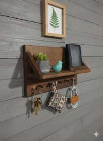 تصویر جا کلیدی چوبی دیواری 