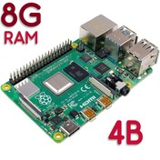 تصویر پیش فروش رزبری پای 4 مدلB با رم 8 گیگابایت - 50 عدد raspberry pi 4b 8GB element14