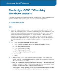 تصویر کتاب Cambridge IGCSE Chemistry Workbook 3rd Edition - ANSWERS نسخه کامل 