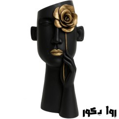 تصویر مجسمه دکوری چهره مینیمال مدل رز بلک 