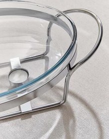 تصویر ست سرو سرویس داغ تنظیم کروم روی میز پاشاباغچه Paşabahçe 