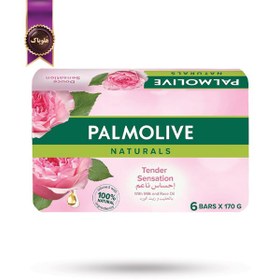 تصویر صابون پالمولیو Palmolive مدل احساس لطافت Tender Sensation پک 6تایی (اورجینال) 