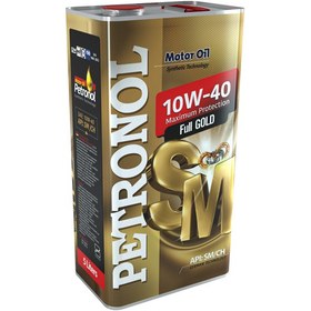 تصویر روغن موتور خودرو پترونول فول گلد 10W40 نیمه سنتتیک فلزی حجم 5 لیتر Petronol Full Gold 10W40 Engine Oil Semi Synthetic Steel 5L