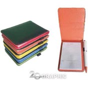 تصویر فولدر A6 به همراه خودکار و برگه یادداشت 