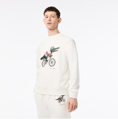 تصویر خرید اینترنتی پلیور مردانه سفید لاکوست SH8202 ا X Netflix Erkek Regular Fit Bisiklet Yaka Baskılı Beyaz Sweatshirt X Netflix Erkek Regular Fit Bisiklet Yaka Baskılı Beyaz Sweatshirt