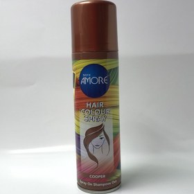 تصویر اسپری رنگ مو ( مسی ) آمور - HAIR SPRAY COOPER AMORE 