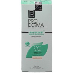 تصویر کرم مرطوب کننده رنگی SPF40 بژ طبیعی پوست معمولی و حساس پرودرما حجم 40 میلی لیتر 