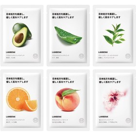 تصویر ماسک صورت نقابی عصاره آووکادو لانبنا Lanbena Avocado Extract Face Sheet Mask