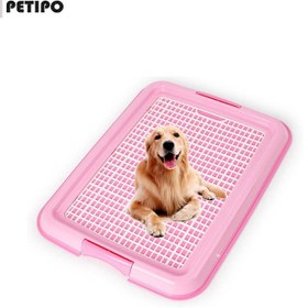 تصویر سینی دستشویی سگ هاچیکو بزرگ Happy pet Dog Potty Tiolet