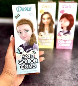 تصویر شامپو رنگ مو دکسی رنگبندی کامل - زیتونی Dexe hair color comb