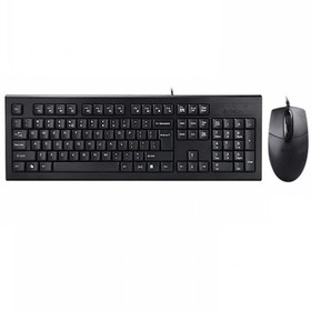 تصویر کیبورد و ماوس ای فورتک مدل KR-8572S - 18 ماهه نوترونیک A4Tech KR-8572S USB Keyboard and Mouse