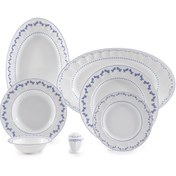 تصویر سرویس غذاخوری چینی زرین ایران مدل فرانسیس ۲۹ پارچه ۶ نفره سرمه‌ای 