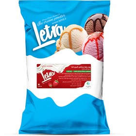 تصویر پودر بستنی قیفی لترا پایه شیر با طعم توت فرنگی وزن 2350 گرم Litra funnel ice cream powder based on milk with strawberry flavor