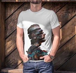 تصویر تیشرت مردانه امیر تتلو رنگ سفید 