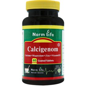 تصویر قرص کلسی ژنون نورم لایف 60 عددی Norm Life Calcigenon Coated Tablet