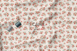 تصویر پارچه طرح گل ریز و خال صورتی | کد A27 