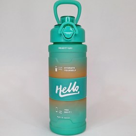 تصویر قمقمه ورزشی Hello نی دار و درب قفلی ۸۰۰ میلی لیتری - مشکی Watter bottle 800 mil hhello