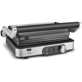 تصویر دستگاه ساندویچ و تست خاکستری گریل Gustro Gourmet Grill Toast Machine Inox 2000 W 6 ظرفیت برش Karaca 