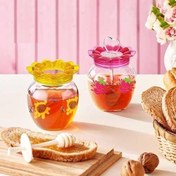 تصویر ظرف مرباخوری طرح گل لوتوس 