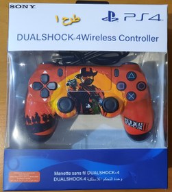 تصویر دسته بی سیم SONY PlayStation 4 DualShock 4 High Copy طرح Red Dead 2 کد 1 SONY PLAYSTATION 4 DUALSHOCK 4 HIGH COPY WIRELESS CONTROLLER